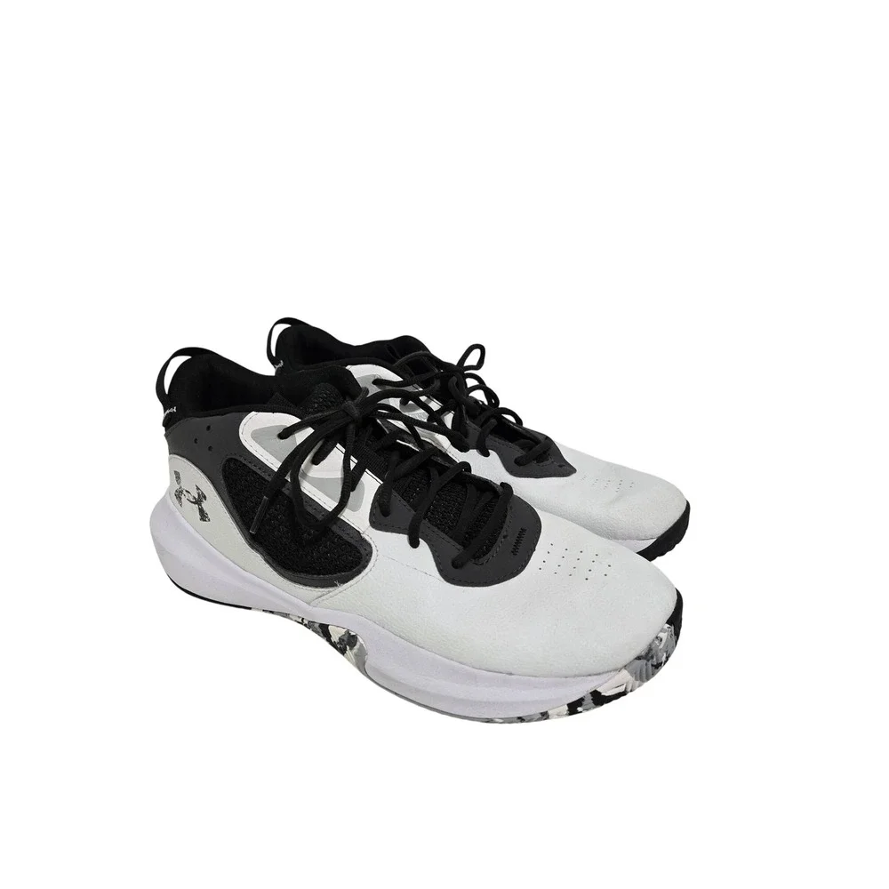Under Armour‎ Lockdown 6 Basketball Shoes 'White Jet Grey'  Size 12.5